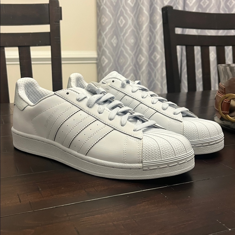 Adidas Superstar Reflective Shoes Sneakers new S80329 Halo Blue Mens Size 10.5
